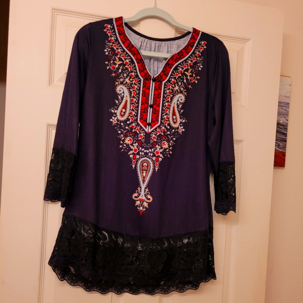 Black with Red Tunic